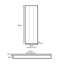 Load image into Gallery viewer, Wainscoting Wall Panel Kit - Wave - 1966mm × 1019mm (Half Wall)
