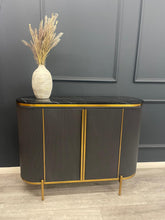 Load image into Gallery viewer, Dalia Ribbed Furniture Range - Midnight &amp; Gold
