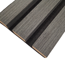 Load image into Gallery viewer, Wood Veneer Acoustic STANDARD SLAT Wall Panels - 3-sided - 240cm x 32cm (2 pack)
