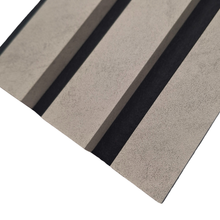 Load image into Gallery viewer, Premium Acoustic Coloured STANDARD SLAT Wall Panels - 3 sided - 240cm x 32cm (2 pack)
