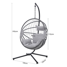 Load image into Gallery viewer, Hanging Egg Chair for Indoor and Outdoor - Light Grey
