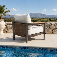 Load image into Gallery viewer, ALUXO® Hemera Outdoor Range - Wood - 5 Seater Lounge Set
