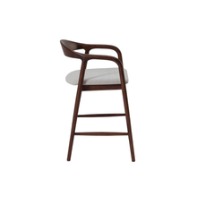 Load image into Gallery viewer, ALUXO® Tess Walnut Barstool in Oatmeal Bouclé
