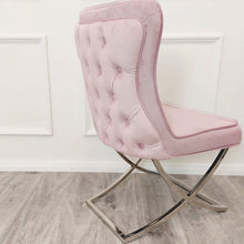 Load image into Gallery viewer, 4 x Sandhurst XLeg Chrome Chairs in Pink
