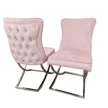 Load image into Gallery viewer, 4 x Sandhurst XLeg Chrome Chairs in Pink
