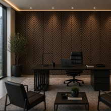 Load image into Gallery viewer, Superlightweight Herringbone - Self Adhesive Acoustic Wall Panels - 120cm x 30cm (4 pack)
