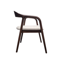 Load image into Gallery viewer, ALUXO® Tess Walnut Dining Chair in Oatmeal Bouclé - Box of 2
