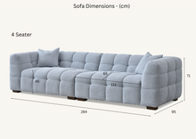 Load image into Gallery viewer, Aluxo Tribeca Sofa Range in Pearl Boucle Fabric
