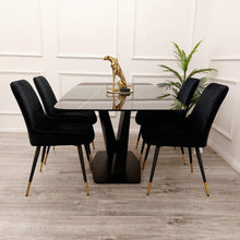 Load image into Gallery viewer, Apollo 1.6 Black Dining Table with Black Sintered Stone
