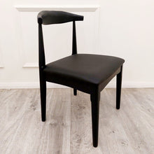 Load image into Gallery viewer, Elsa Wooden Wishbone Chair with Matt Black Seat

