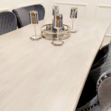 Load image into Gallery viewer, Freya 1.8 Dining Table Solid Light Pine wood with Chrome Metal Legs
