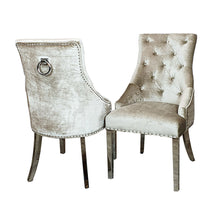 Load image into Gallery viewer, Duke Dining Chair in Beige Velvet
