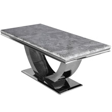 Load image into Gallery viewer, Arial Dining Table with Grey Marble Top
