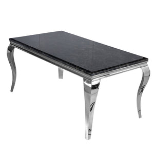 Louis Dining Table with Black Marble Top