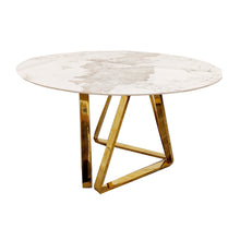 Load image into Gallery viewer, Nero Gold 1.3 Round Dining Table with Sintered Stone Top
