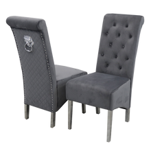 Load image into Gallery viewer, Emma Dining Chair in Dark Grey Velvet
