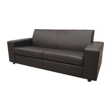 Load image into Gallery viewer, Nevada Black Faux Leather 3 Seater Contract Sofa
