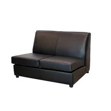Load image into Gallery viewer, Nevada Black Faux Leather 2 Seater Armless Contract Sofa
