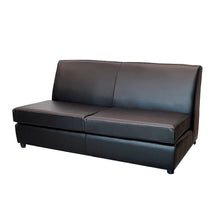 Load image into Gallery viewer, Nevada Black Faux Leather 3 Seater Armless Contract Sofa
