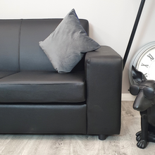 Load image into Gallery viewer, Nevada Black Faux Leather 2 Seater Contract Sofa
