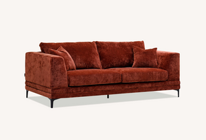 Aluxo Lenox Sofa Range in Rust Velvet