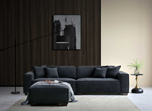 Load image into Gallery viewer, Aluxo Dakota 4 seater with Chaise in Midnight Boucle
