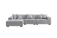 ALUXO® Leonard Left Hand Corner Group in Cloudy Grey Boucle