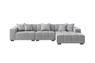 ALUXO® Leonard Right Hand Corner Group in Cloudy Grey Boucle