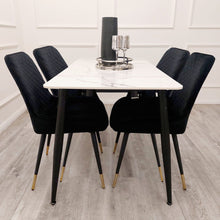 Load image into Gallery viewer, Titus 1.4 Black Dining Table with Sintered Stone Top
