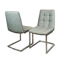Load image into Gallery viewer, Tara Dining Chair in Light Grey Leather

