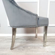 Load image into Gallery viewer, Duke Dining Chair in Dark Grey Velvet
