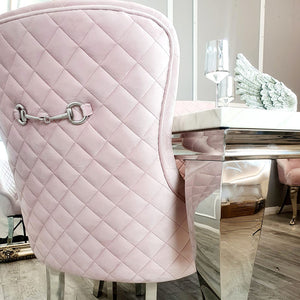 Kate Dining Chair in Pink Velvet