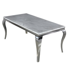 Load image into Gallery viewer, Louis Dining Table with Light Grey Marble Top
