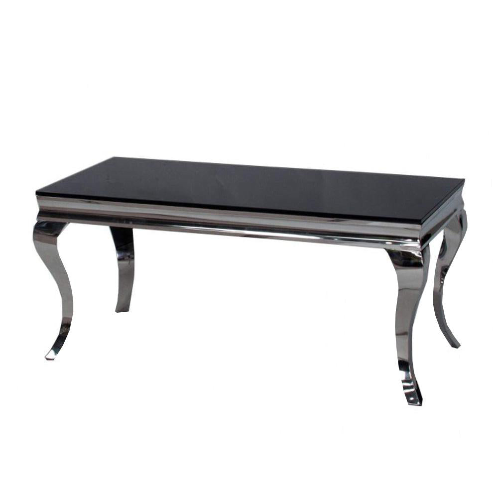 Louis Coffee Table with Black Glass Top