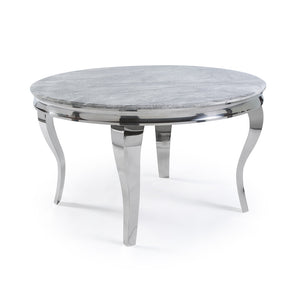 Louis Dining Table with Light Grey Marble Top