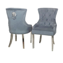 Load image into Gallery viewer, Megan Dining Chair ALL COLOURS Plain Back/Lion Knocker
