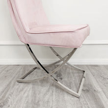 Load image into Gallery viewer, Sandhurst Dining Chair X Leg in Pink Velvet

