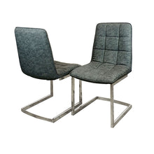 Load image into Gallery viewer, Tara Dining Chair in Dark Grey Leather
